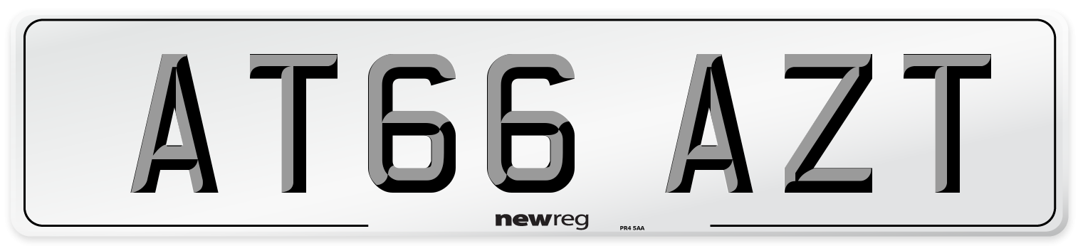 AT66 AZT Number Plate from New Reg